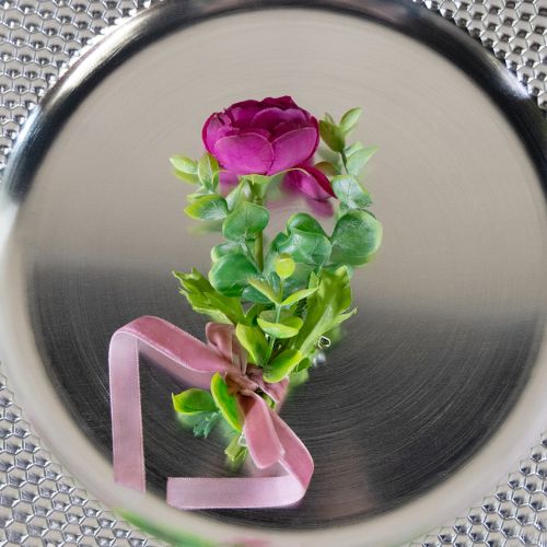 Artikel Hochzeitsanstecker Revers Anstecknadeln transparent/Silber 5cm 50 St