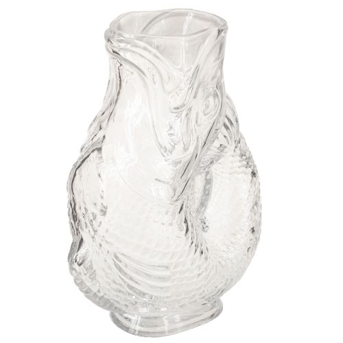 Artikel Vase aus Glas in dekorativer Fischform für harmonische Raumgestaltung 24,5cm