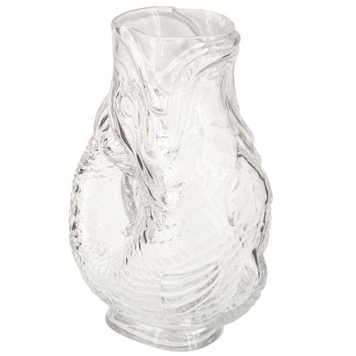 Artikel Vase aus Glas in dekorativer Fischform für harmonische Raumgestaltung 24,5cm