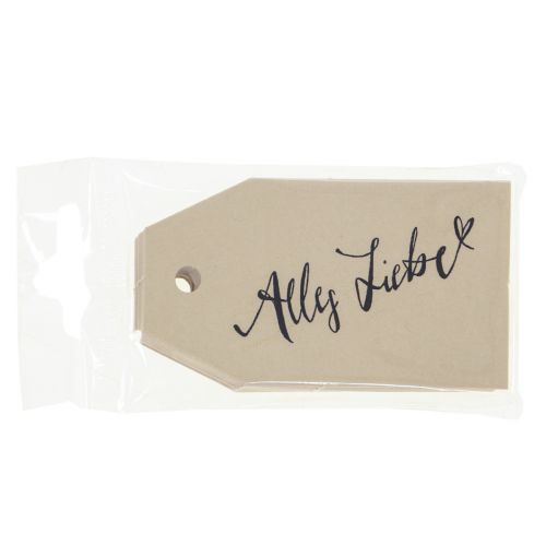 Artikel Geschenkanhänger bedruckt Papier Alles Liebe 4×7cm 24 St