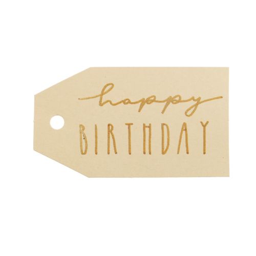 Artikel Geschenkanhänger bedruckt Papier Happy Birthday 4×7cm 24 St