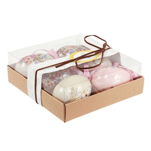 Floristik24 Deko Ostereier zum Aufhängen mit Motiven 4,5×6,5cm 6 St