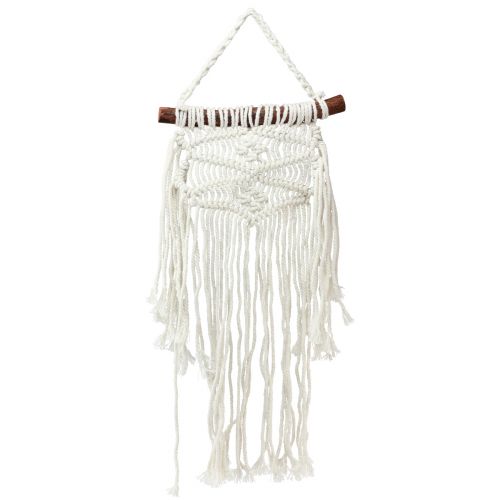 Artikel Wandbehang Makramee Boho Wanddeko Creme 18,5×48cm