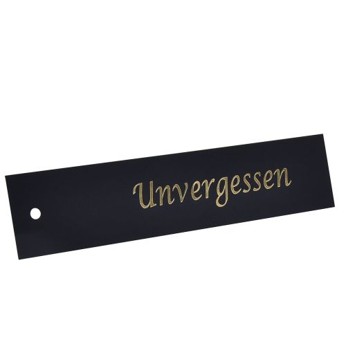 Floristik24 Anhänger Unvergessen Trauer Schwarz Gold 20x4,5cm 12 St