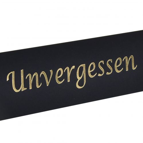 Artikel Anhänger Unvergessen Trauer Schwarz Gold 20x4,5cm 12 St