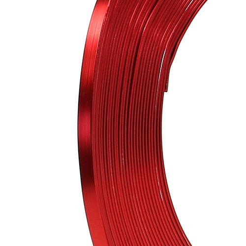 Floristik24 Aluminium Flachdraht Rot 5mm 10m