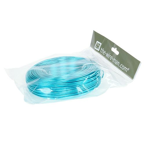 Aluminiumdraht Ø2mm, 500g, 60m, Türkis - Biegsamer Basteldraht für Floristik und DIY-Kreationen | Floristik24.de
