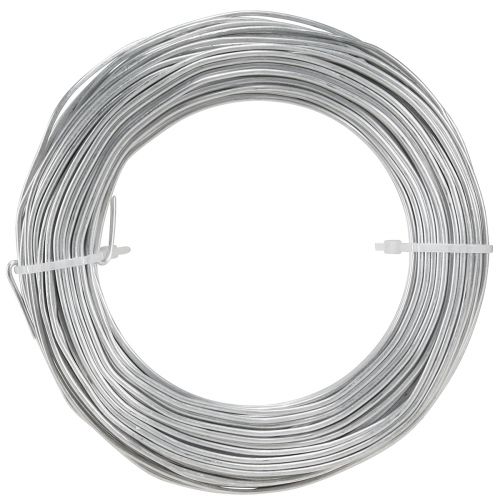 Floristik24 Aluminiumdraht in Silber Metall Basteldraht 2mm 500g