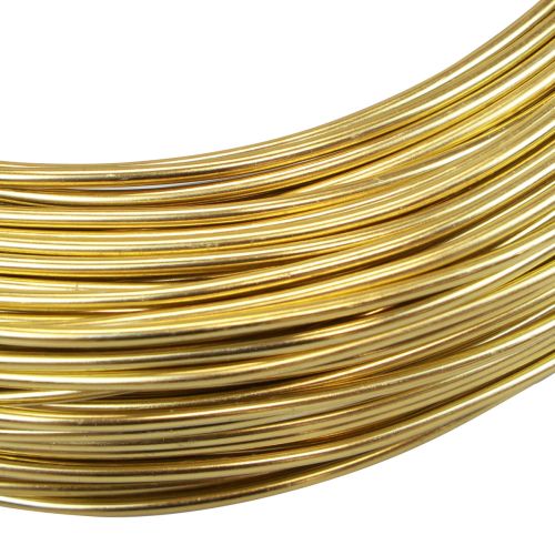 Goldener Aluminiumdraht 2mm 500g 60m für Bastel- und Dekoarbeiten | Floristik24.de