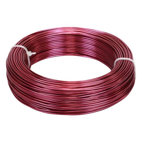Floristik24 Aluminiumdraht Ø2mm 500g 60m Pink