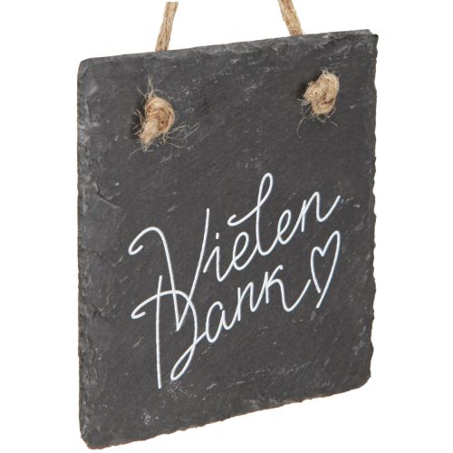 Artikel Anhänger Schieferplatte Deko Spruch Vielen Dank 10cm 2St