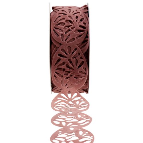 Floristik24 Samtband Ostereier Dekoband Ostern Altrosa 40mm 5m