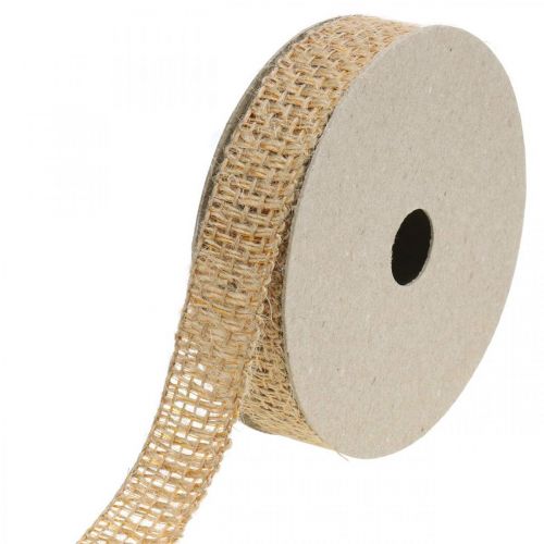 Artikel Dekoband Jute Gelb, Natur 25mm Rustikale Deko Juteband 10m