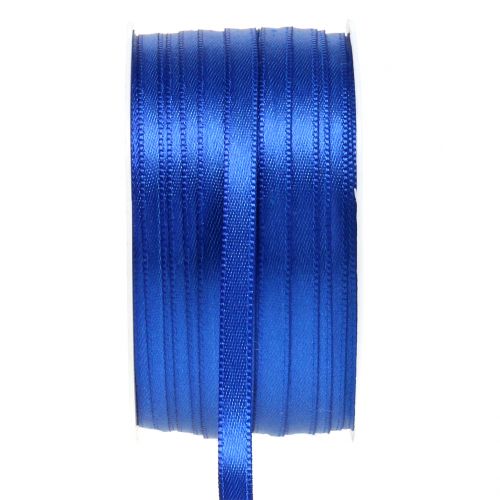 Dekoband Satinband Band Blau Doppelsatinband 6mm 50m