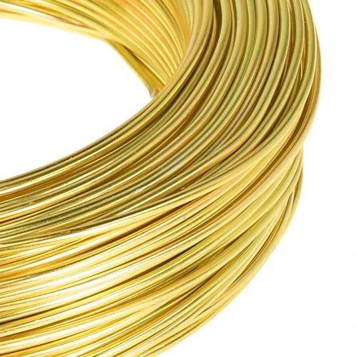 Artikel Basteldraht Gold Ø2mm 60m Aluminiumdraht für Deko, Schmuck, Floristik, Kreativprojekte
