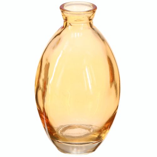 Artikel Bauchige Vase Glas Minivasen Orange Ø7cm H12cm 6 St