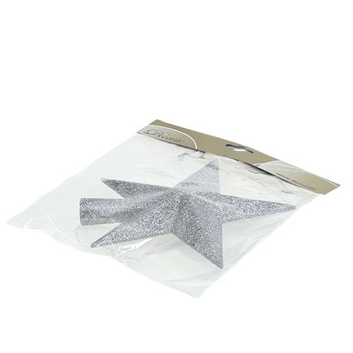 Artikel Baumspitze Silber Glimmer Ø2,2cm 19,5cm x 20cm