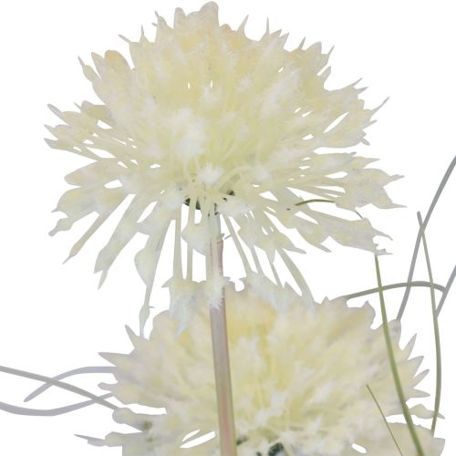 Floristik24 Kunstblumen Kugelblume Allium Zierlauch künstlich Weiß 90cm