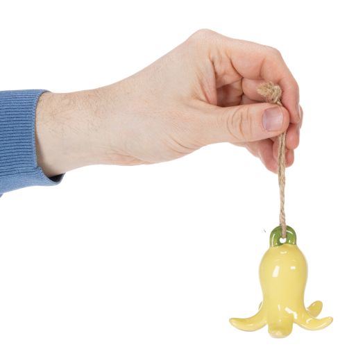 Keramik Blumenanhänger Fröhliche Gestaltung Blüten Design Frühjahrsdeko 9cm 6St | Floristik24.de