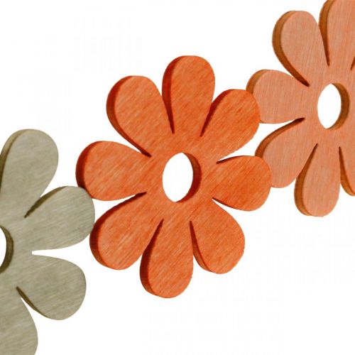 Floristik24 Blumen zum Streuen Orange, Aprikose, Braun Streudeko Holz 72 St