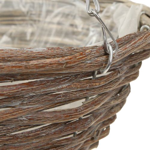 Artikel Blumenampel Blumenschale Holz Natur Grau Ø30cm 2St