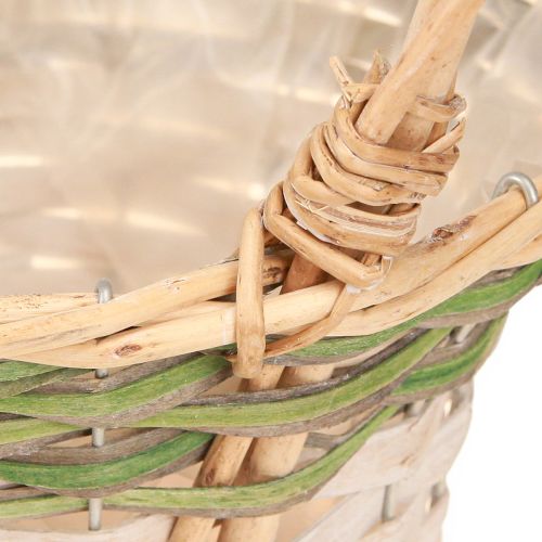 Artikel Blumenkorb Henkel Natur Grün Grau Weiß Ø18–26cm Set 3St