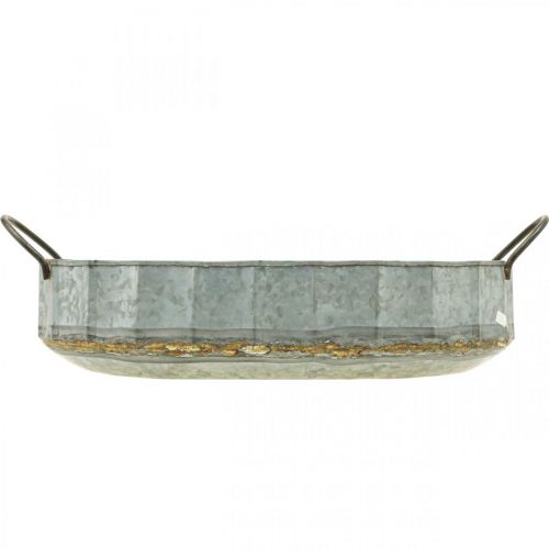 Artikel Blumenschale Metall Zinktablett Antik 2er-Set L45cm/59cm