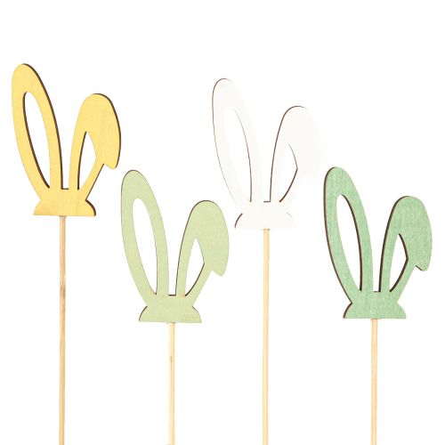 Artikel Blumenstecker Ostern Holz Hasenohren Farbig 5x7cm 16 St