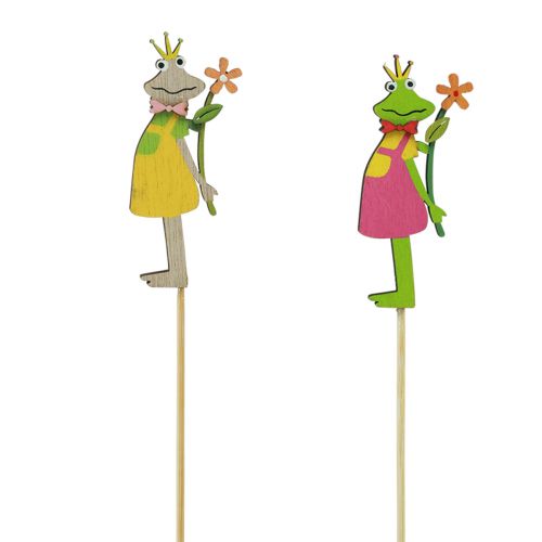 Artikel Blumenstecker Froschkönig Dekostecker Holz 8cm 12 St