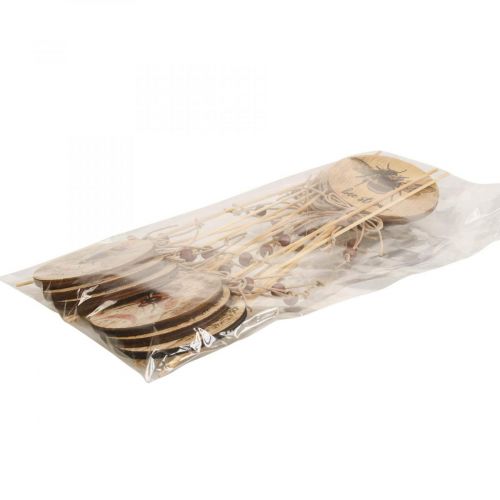 Artikel Blumenstecker Holz Biene Dekostecker mit Spruch 7x27,5cm 12St
