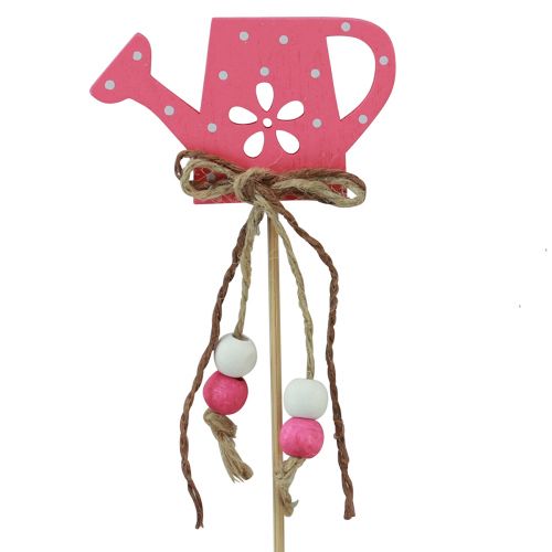 Floristik24 Blumenstecker gepunktet Gießkanne Deko Holz 4,5×7cm 10 St