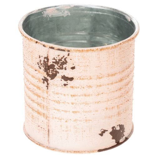 Blumentopf Deko Dose Lachs Metall Kräuterdose Ø8cm H7,5cm | Floristik24.de