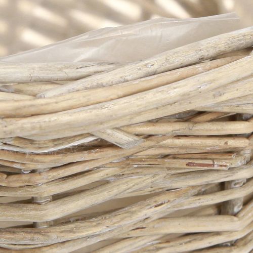 Artikel Blumentopf Korb Weide Natur Grauweiß Ø20cm H16cm 2St