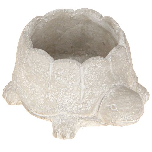 Blumentopf Schildkröte Beton Deko Grau Weiß 15,5cm 2St