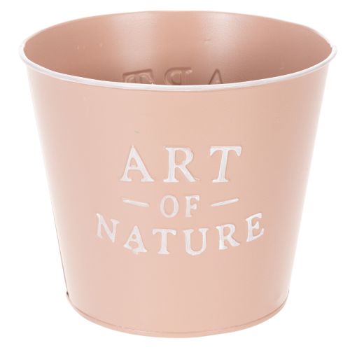 Floristik24 Blumentopf Zink Art of Nature Altrosa Ø17,5cm H15cm