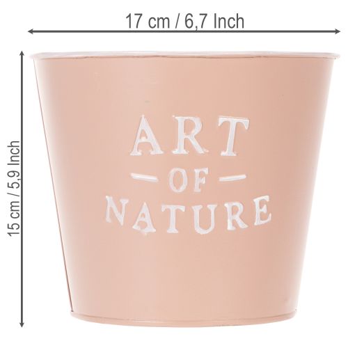 Artikel Blumentopf Zink Art of Nature Altrosa Ø17,5cm H15cm