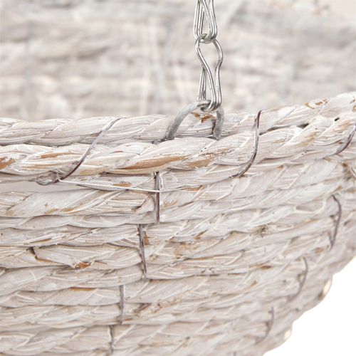 Artikel Blumentopf hängend Stroh Natur Weiß Ø28cm H15cm 2St