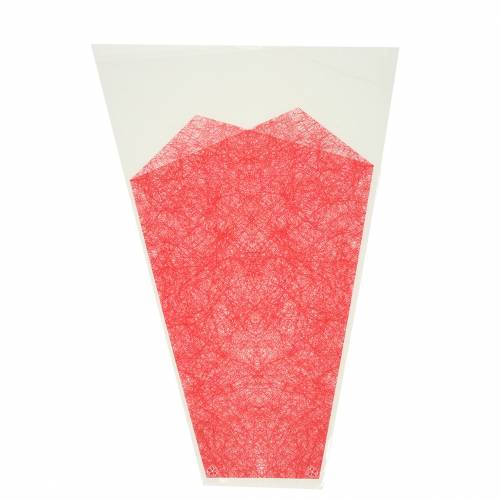 Artikel Blumentüte Jute Rot L36cm B25cm - 12cm 50 St