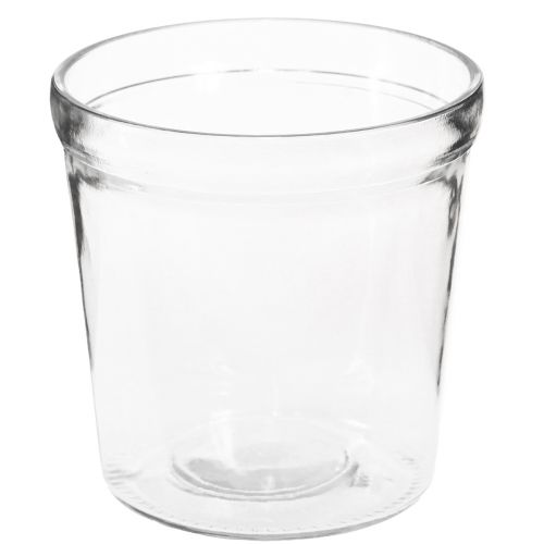 Floristik24 Blumenübertopf Glas Klar Konisch Ø12cm H12,5cm 2St