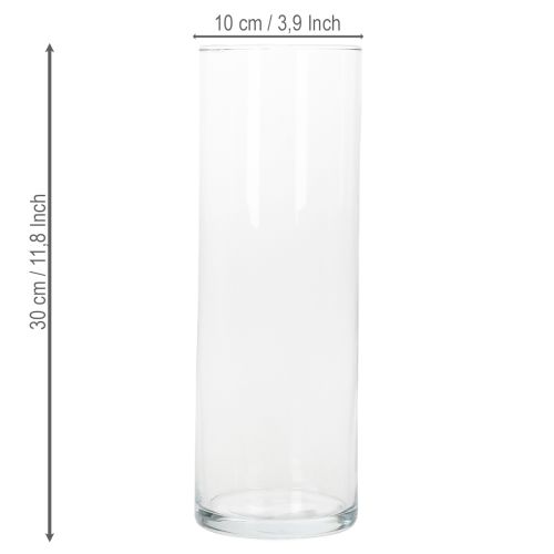 Blumenvase Schlanker Glaszylinder als Glasvase oder hohes Deko-Glas 30cm | Floristik24.de