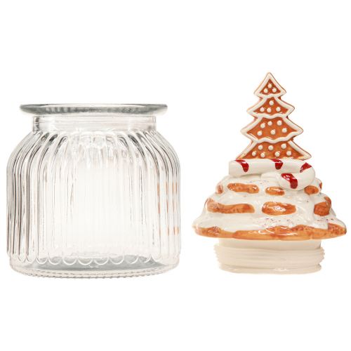 Artikel Bonboniere Glas Weihnachten, Keksglas Tanne Ø11cm H21cm