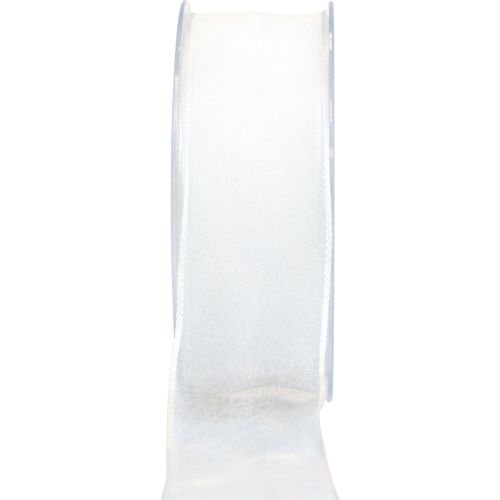 Chiffonband Organzaband Dekoband Organza Weiß 40mm 20m