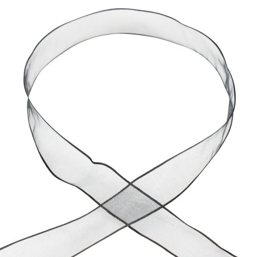 Artikel Chiffonband Organzaband Band Organza Schwarz 25mm 20m