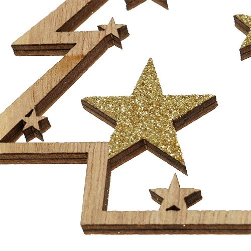 Artikel Weihnachtshänger sort. 10cm mit Glitter 12 St