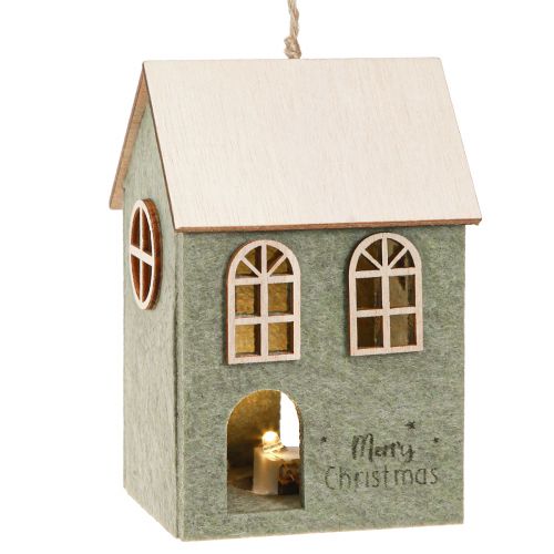 Artikel Christbaumschmuck Filz Deko Häuschen Grün H12,5cm 2 St