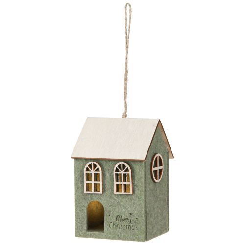 Artikel Christbaumschmuck Filz Deko Häuschen Grün H12,5cm 2 St