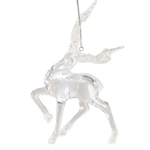 Artikel Christbaumschmuck Hirsch Deko Figur Acryl 12,5/15cm 2St