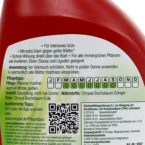 Floristik24 Chrysal Blattdünger Buchsbaum Grün 500ml