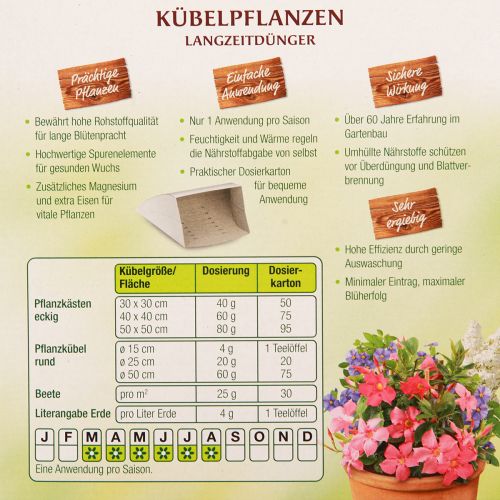 Artikel Chrysal Kübelpflanzen Langzeitdünger Mineraldünger 900g