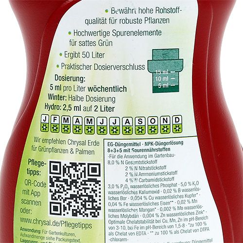 Artikel Chrysal Grünpflanzen & Palmen Dünger 250ml